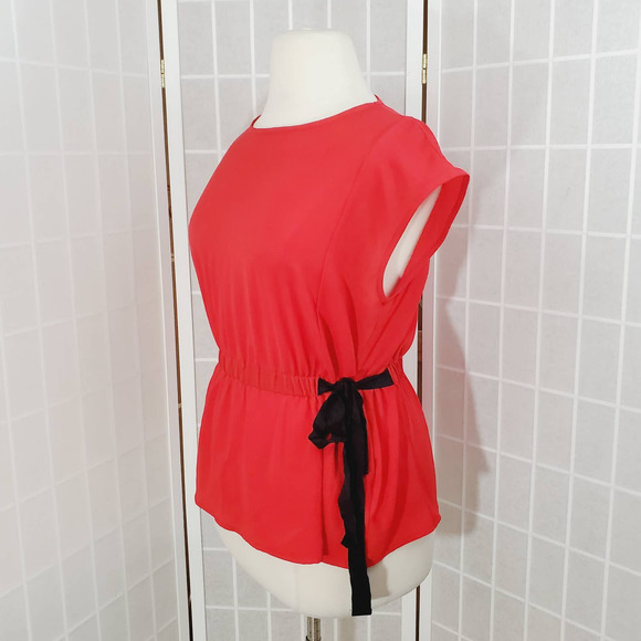 Pleione Career Side Tie Ribbon Blouse Size: Medium - Picture 3 of 7